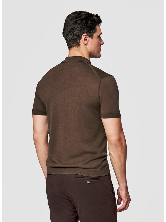 Pako Lorente Pako Lorente Polo P26SP-TX-011 Brązowy Classic Fit