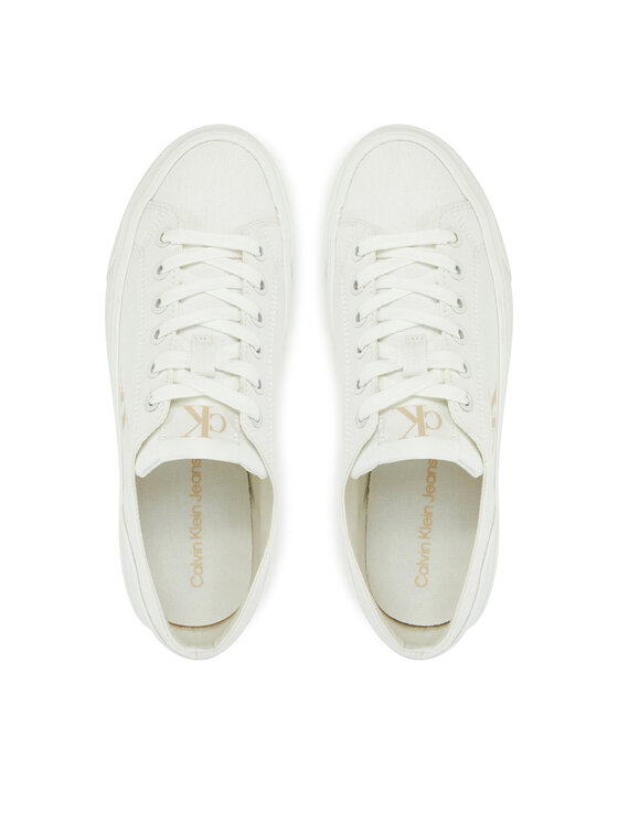 Calvin Klein Jeans Calvin Klein Jeans Tenisky Vulc Flatform Low Cv Mg YW0YW01763 Biela
