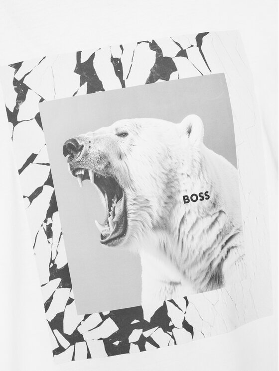 BOSS BOSS T-Shirt Lupo 50554615 Bílá Regular Fit