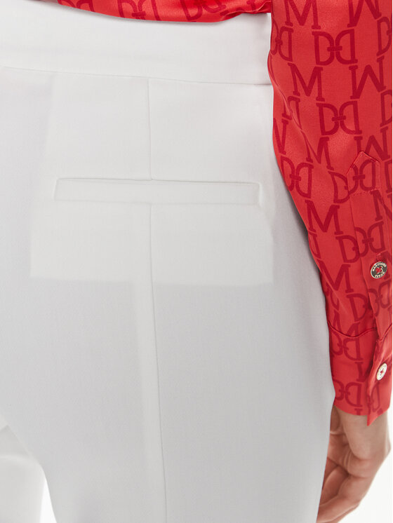 Marciano Guess Marciano Guess Kalhoty z materiálu Sally 3BGB29 7046A Bílá Straight Fit