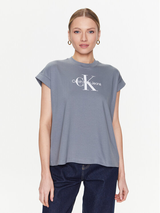 Calvin Klein Jeans T-krekls J20J220717 Pelēks Relaxed Fit