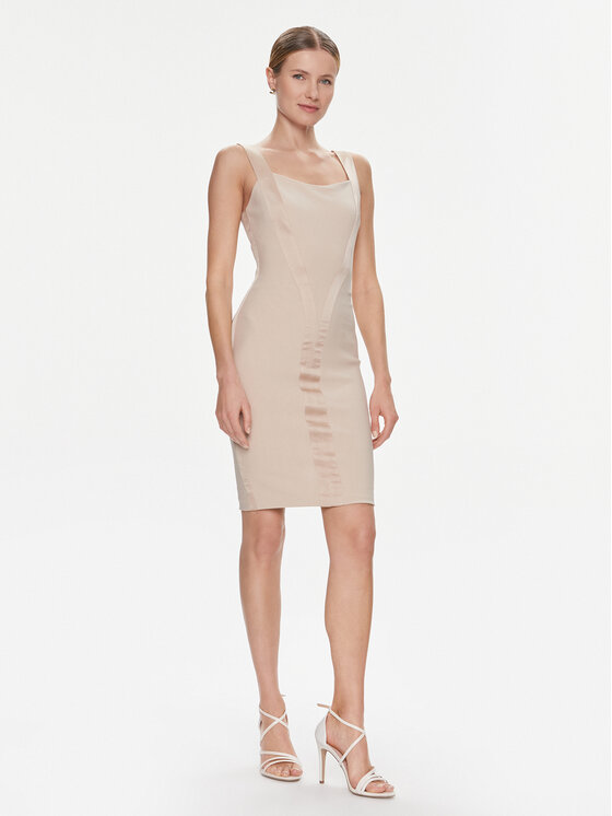 Marciano Guess Marciano Guess Sukienka koktajlowa Karen 4RGK13 6869Z Beżowy Bodycon Fit