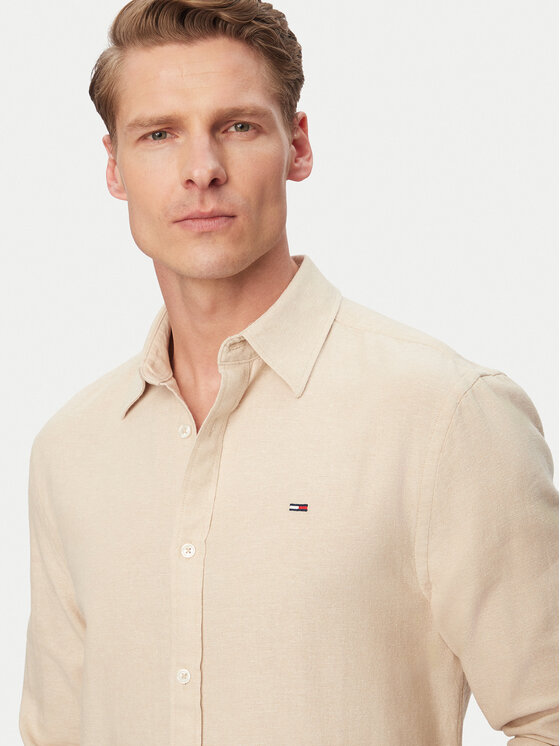 Tommy Jeans Tommy Jeans Πουκάμισο DM0DM22761 Ανοιχτό μπεζ Regular Fit