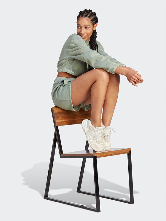 adidas adidas Світшот ALL SZN Fleece Washed IL3263 Зелений Regular Fit