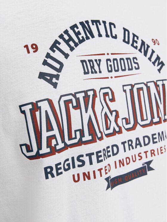 Jack & Jones Jack & Jones Tricou Logo 12254862 Alb Standard Fit