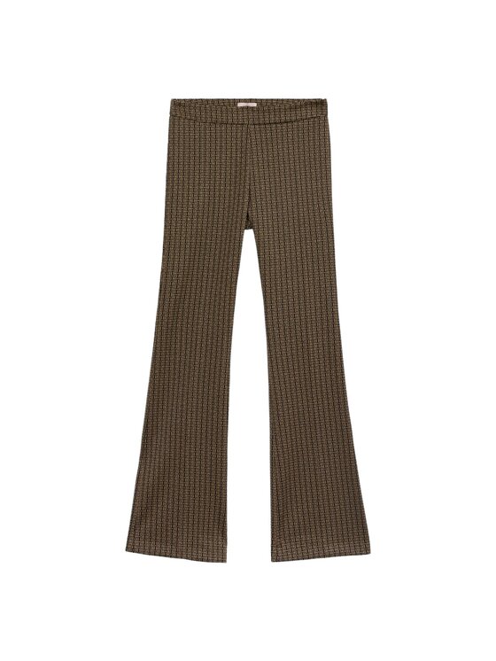 Oltre Oltre Pantaloni di tessuto P087R109024N0S3 Oro Flare Fit