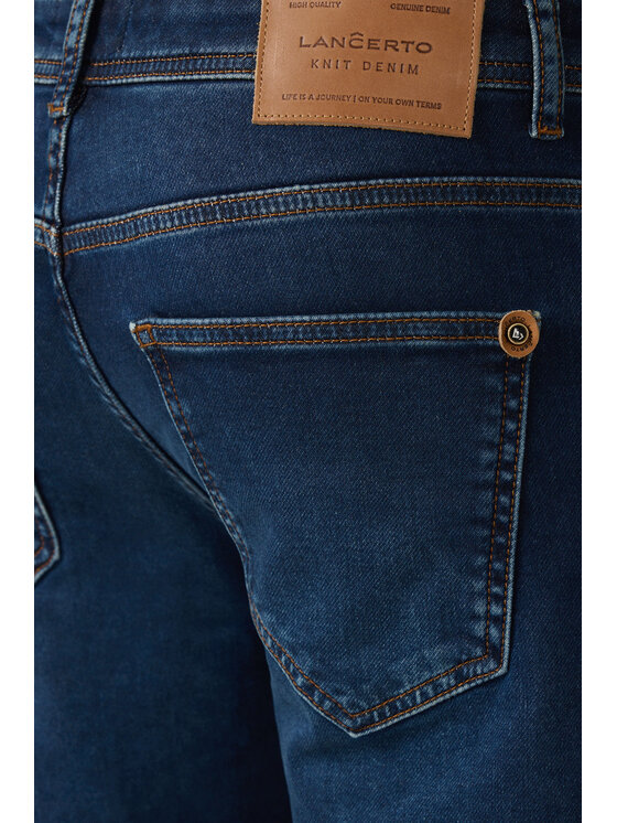 Lancerto Lancerto Spodnie materiałowe Guido SP113225000014 Granatowy Slim Fit