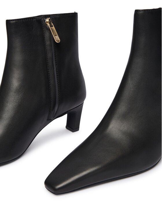 Tommy Hilfiger Tommy Hilfiger Īsie zābaki Th Square Toe Kitten Bootie FW0FW08768 Melns