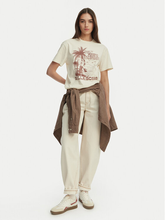 Billabong Billabong T-Shirt Oriana EBJZT00474 Beżowy Regular Fit