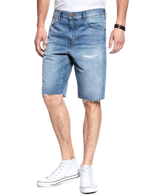 Wrangler Wrangler Szorty jeansowe DENIM SHORT Niebieski Regular Fit