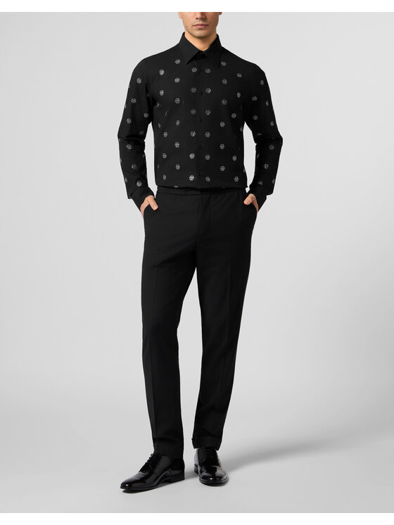 PHILIPP PLEIN PHILIPP PLEIN Koszula 28975 Czarny Fitted Fit