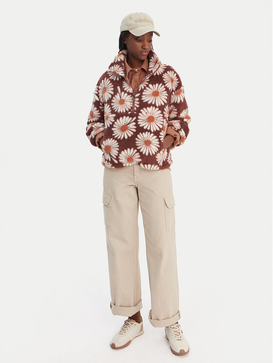 Billabong Billabong Fliso džemperis Time Off EBJPF00112 Ruda Relaxed Fit