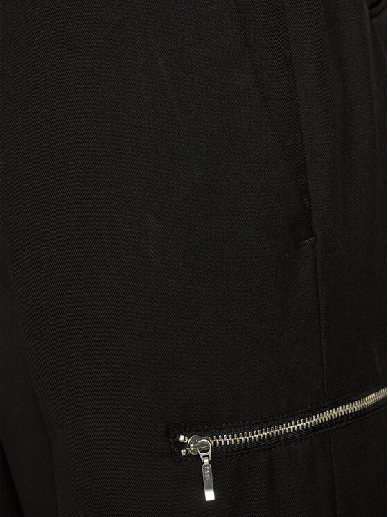 Redefined Rebel Redefined Rebel Pantaloni din material Logan 236039 Negru Relaxed Fit