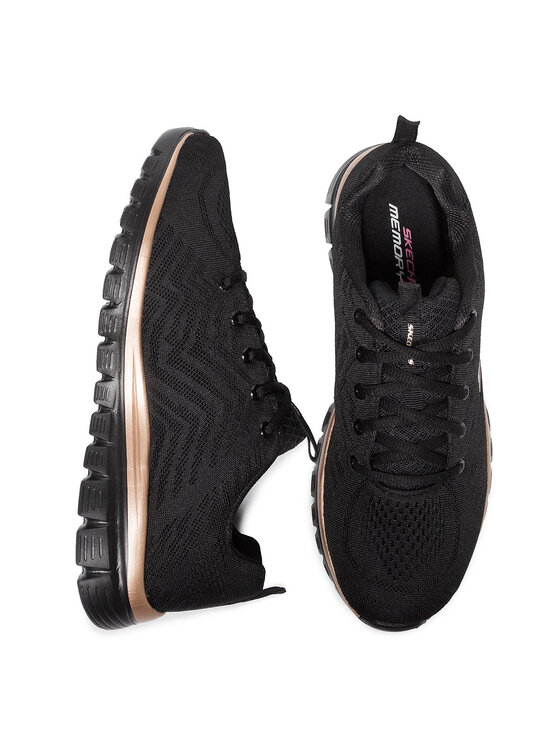 Skechers Skechers Sneakersy Get Connected 12615/BKRG Czarny