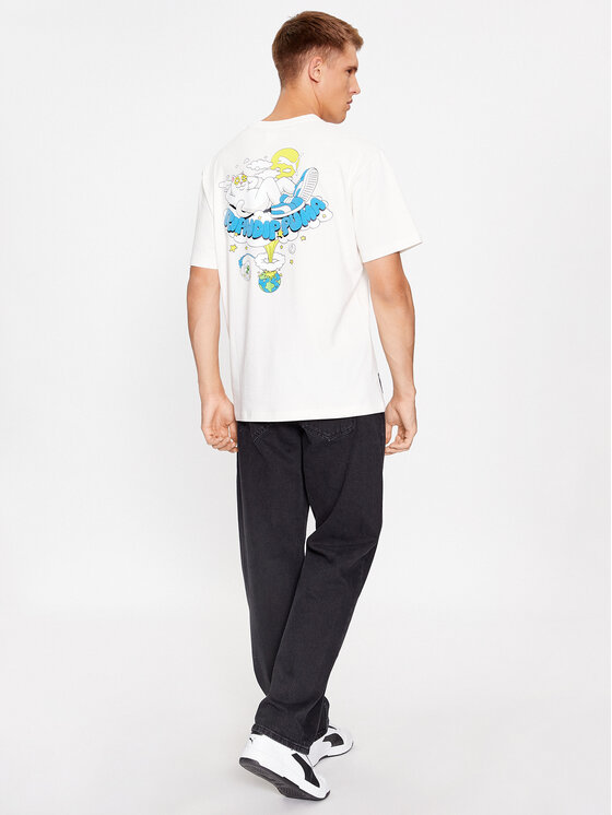 Puma Puma Тишърт Puma X Ripndip 622196 Екрю Relaxed Fit