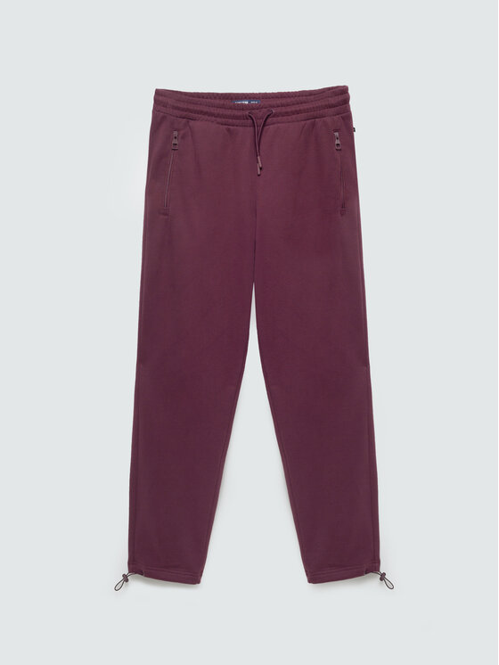 BIG STAR BIG STAR Spodnie dresowe MELANN Bordowy Basic Fit