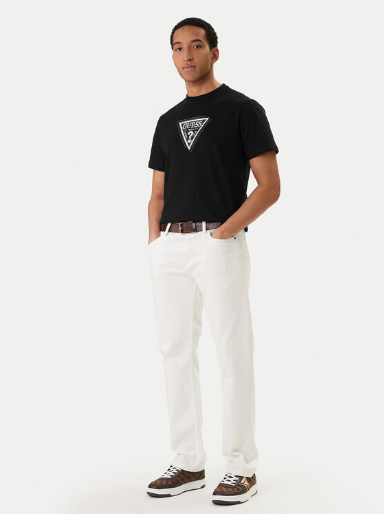 Guess Guess Tričko M6RI23 K8FQ4 Čierna Regular Fit