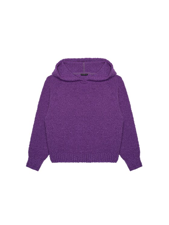 B SIDES B SIDES Sweter Z KAPTUREM ROCKY Fioletowy Boxy Fit