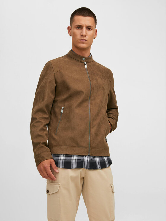Jack & Jones Jack & Jones Geacă din imitație de piele Rocky 12223141 Maro Regular Fit