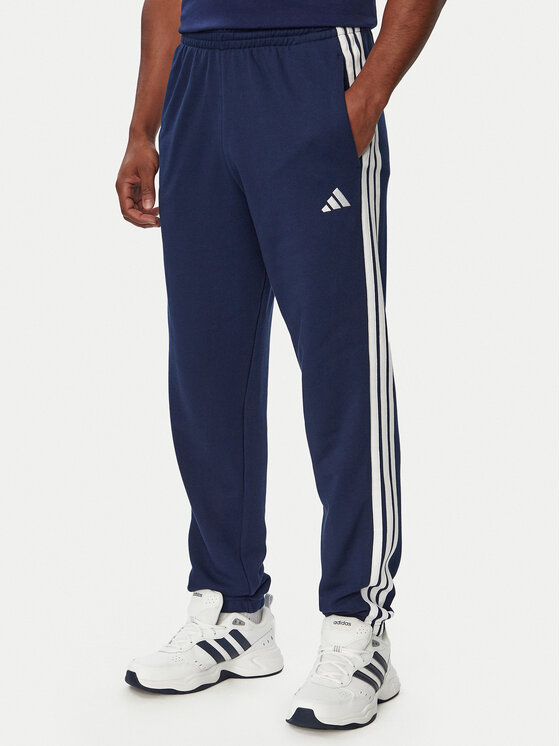 adidas Donji dio trenerke Essentials 3-Stripes French Terry KY4197 Plava Regular Fit