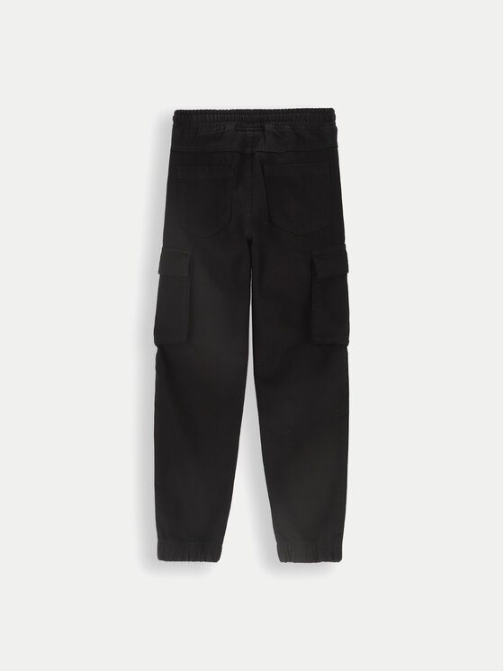Coccodrillo Coccodrillo Hlače iz tkanine ZC4119101DBJ Črna Slim Fit