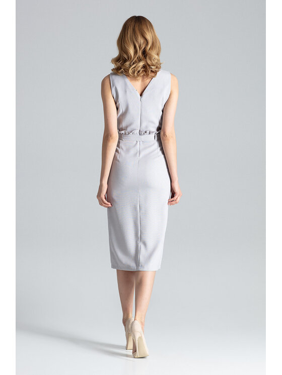 FIGL FIGL Sukienka M633 Szary Regular Fit