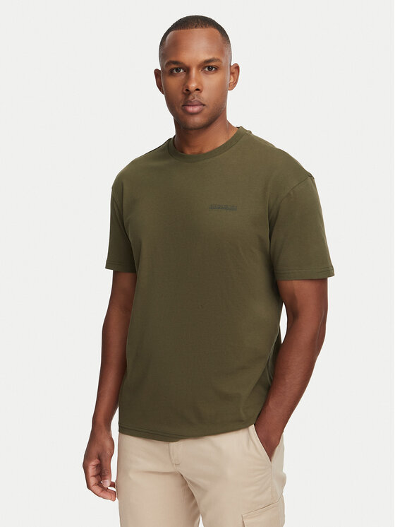 Napapijri Tricou Yourte NP0A8AU2 Verde închis Relaxed Fit