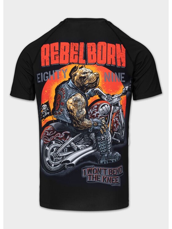 PITBULL PITBULL Koszulka techniczna REBEL BORN Czarny Regular Fit