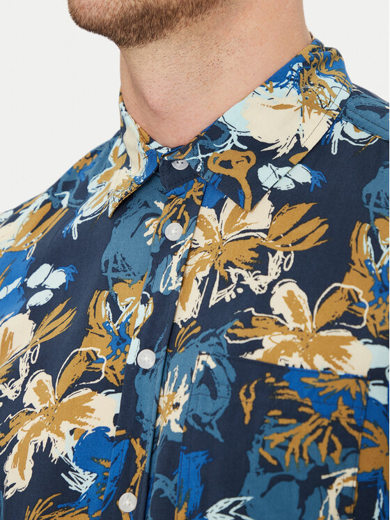 Blend Blend Сорочка 20718224 Cиній Slim Fit