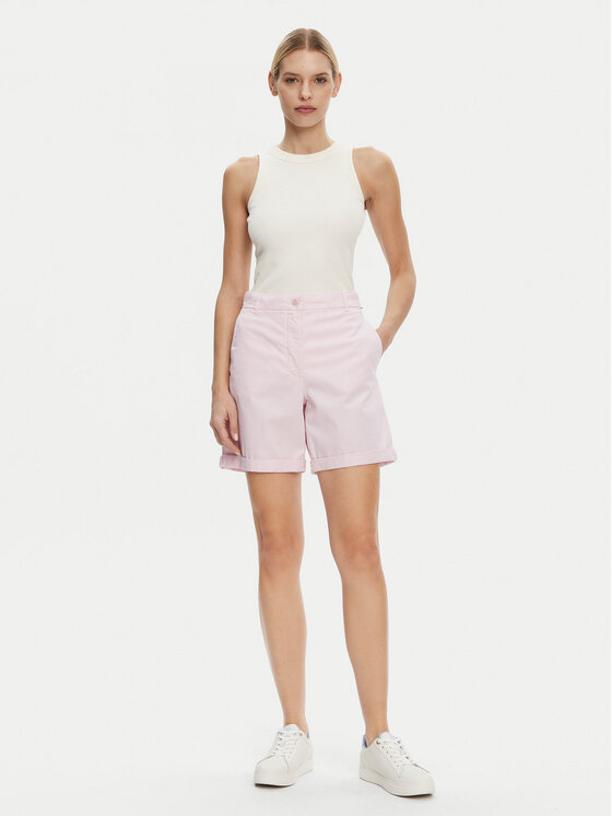 Tommy Hilfiger Tommy Hilfiger Szorty materiałowe WW0WW42457 Różowy Regular Fit