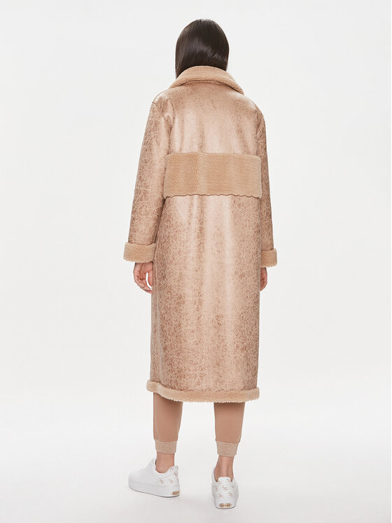 Liu Jo Sport Liu Jo Sport Cappotto in shearling TF3021 E0847 Beige Regular Fit