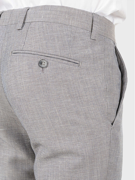 Evenemen Evenemen Spodnie garniturowe OVO BEIGE Szary Slim Fit