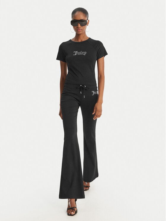Juicy Couture Juicy Couture T-Shirt Baby JCWCT126317 Czarny Slim Fit