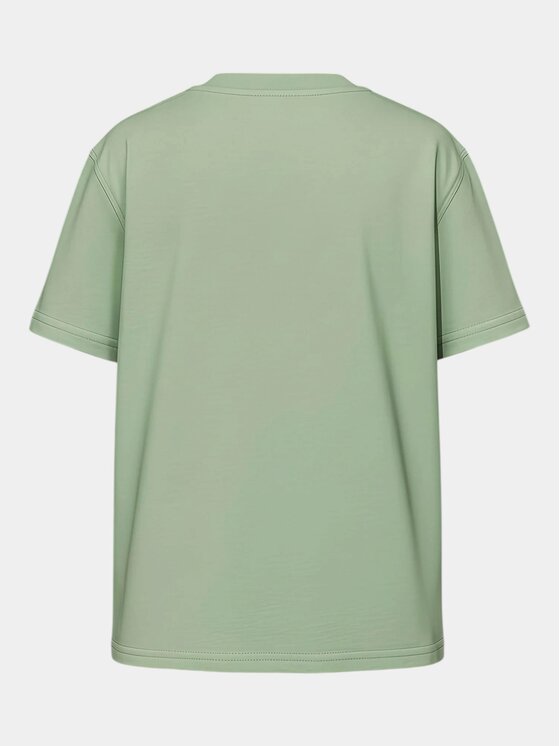 MADE BY SOCIETY MADE BY SOCIETY T-Shirt Busy Having Fun - T36555 Zielony Basic Fit