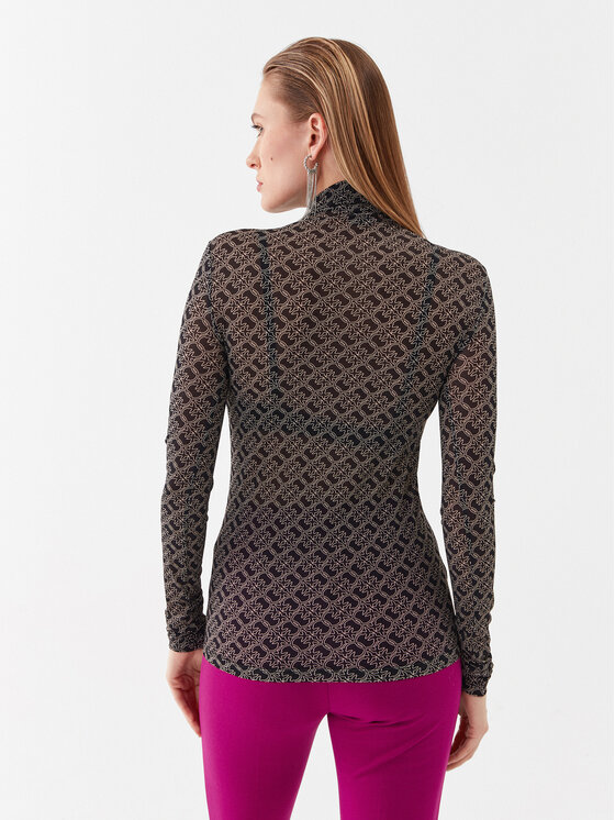 PINKO Pinko Bluzka Lamu 101813 A13G Czarny Slim Fit