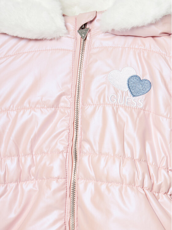 Guess Guess Пухено яке A4BL01 WGJC0 Розов Regular Fit