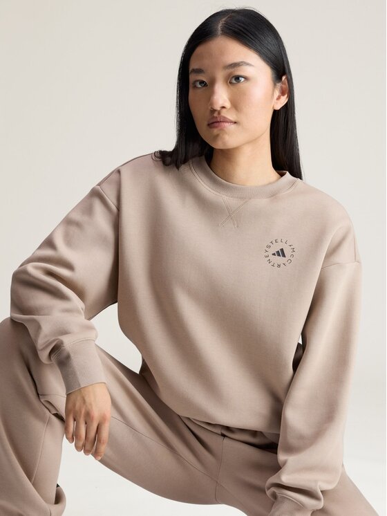 adidas by Stella McCartney adidas by Stella McCartney Bluza by Stella McCartney Beżowy Loose Fit