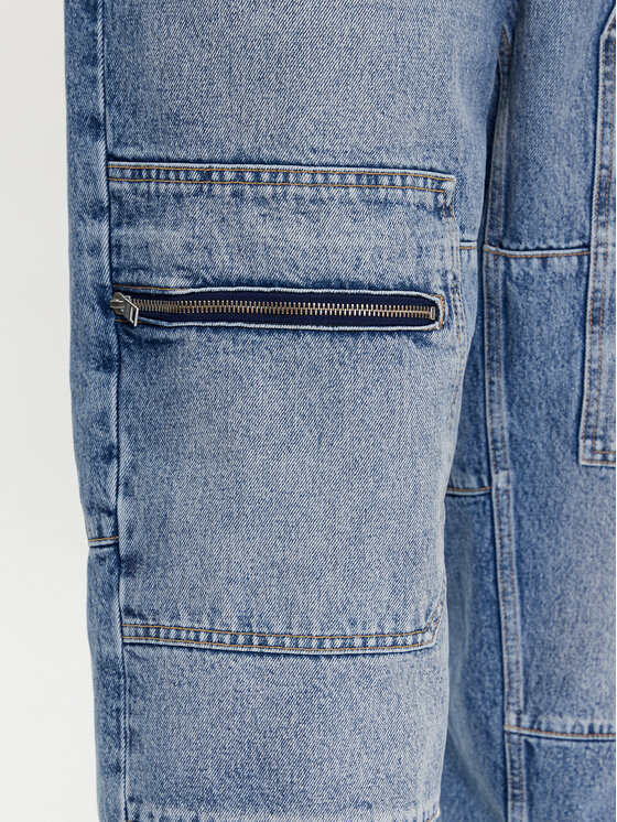 Tommy Jeans Tommy Jeans Jeans hlače Aiden Baggy Tapered Cargo Ah7032 DM0DM18083 Modra Regular Fit
