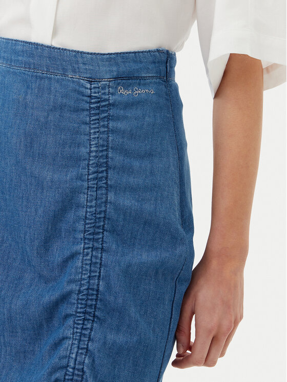 Pepe Jeans Pepe Jeans Fustă de blugi PL901218 Albastru Slim Fit