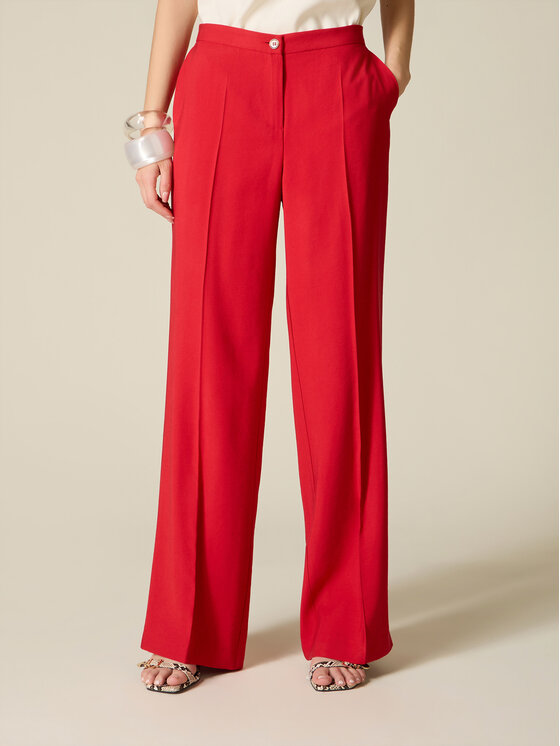 Oltre Oltre Pantaloni di tessuto P01GR009237N016 Rosso Regular Fit