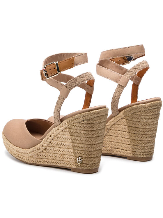 tommy hilfiger closed toe wedges