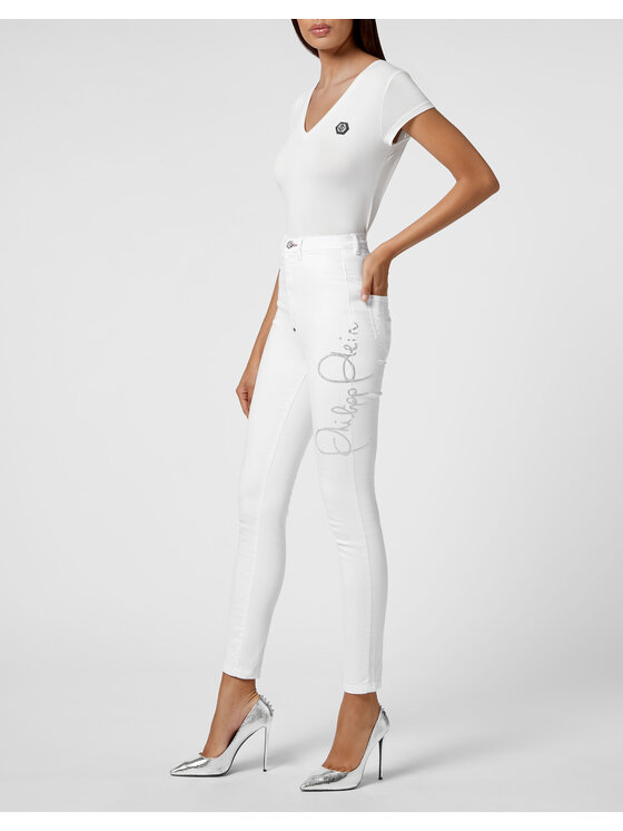 PHILIPP PLEIN PHILIPP PLEIN Džínsy 4411 Biela