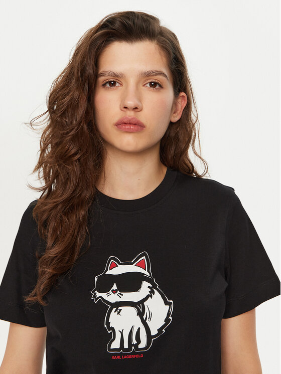 KARL LAGERFELD KARL LAGERFELD Tricou A1W17128 Negru Regular Fit