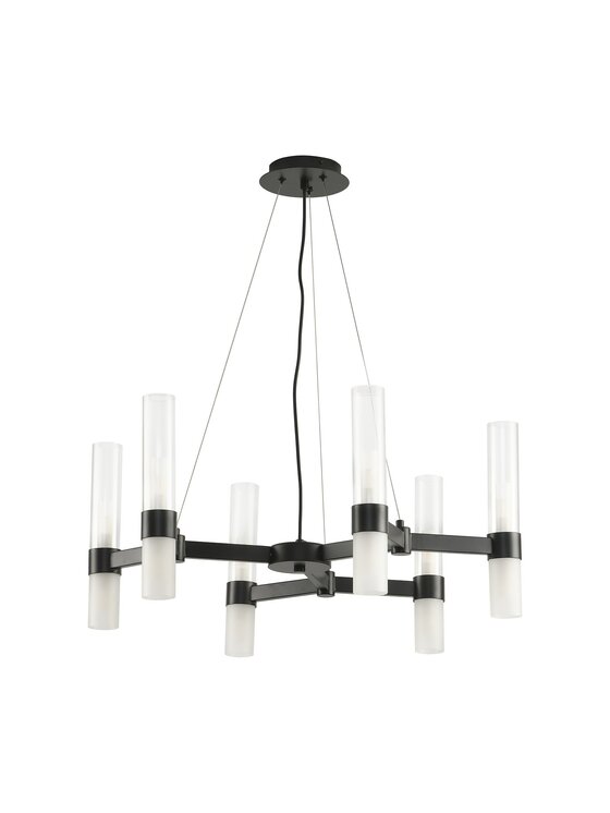 MIAhome MIAhome Lampa wisząca CANDELA-6 czarna 70 cm Czarny