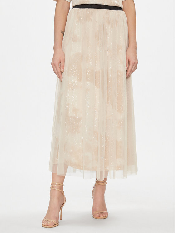 Liu Jo Liu Jo Tüllist seelik TA4019 J4623 Beež Regular Fit