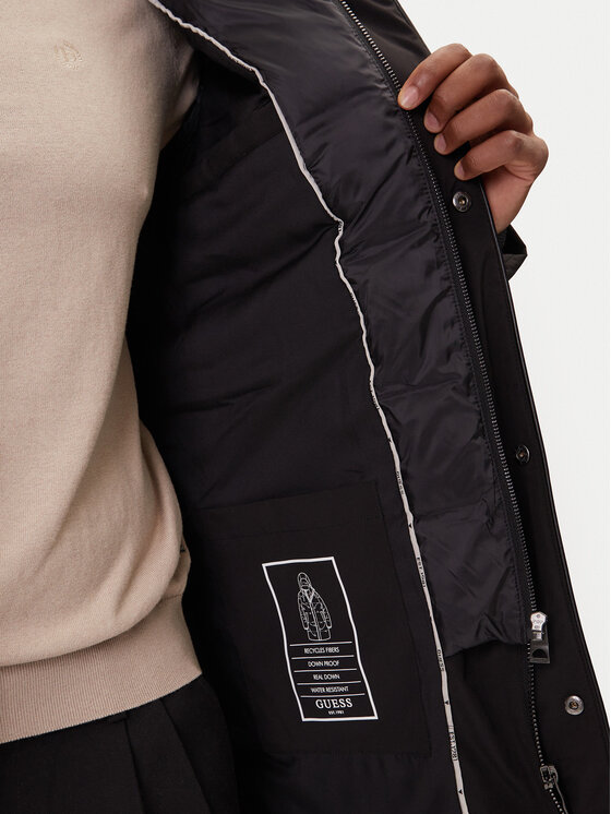 Guess Guess Зимове пальто M5BL2H W2742 Чорний Regular Fit
