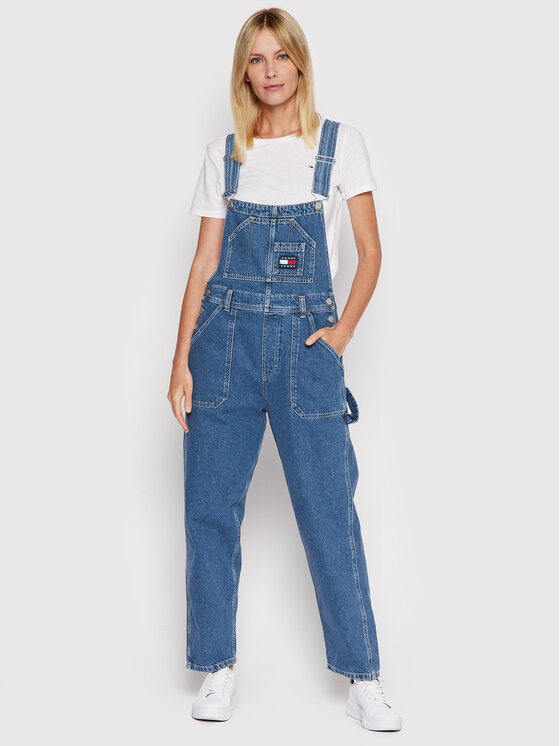 Tommy Jeans Tommy Jeans Гащеризон с презрамки Denim DW0DW11590 Син Regular Fit