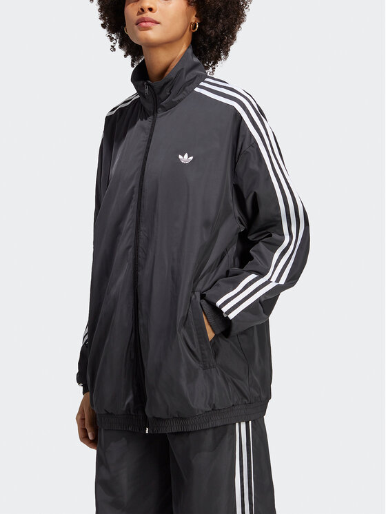 adidas adidas Світшот Oversized Track Top IP7142 Чорний Loose Fit