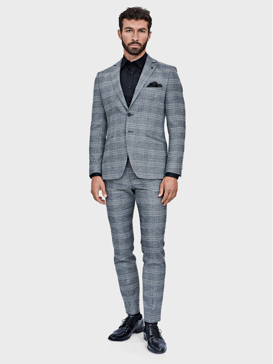Evenemen Evenemen Marynarka JOCKER Z Szary Slim Fit