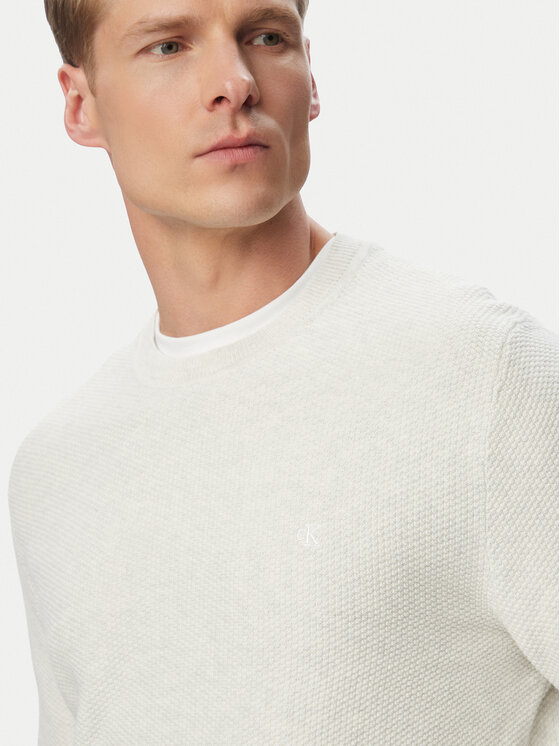 Calvin Klein Calvin Klein Sweter LV04LF304G Szary Regular Fit